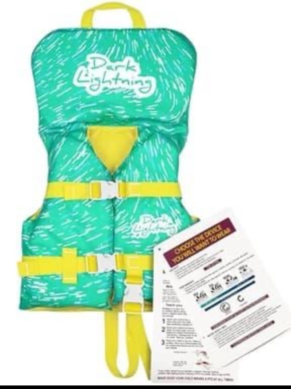 Kids Swim Life Jacket - Teal & Yellow